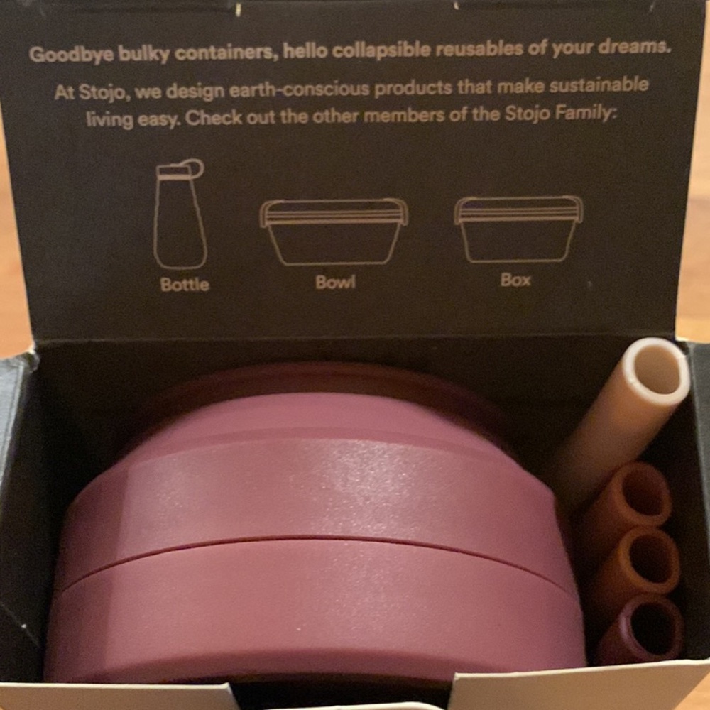 Stojo Collapsible Travel Cup with Straws